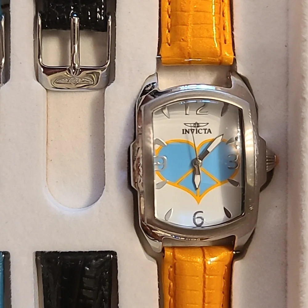 Invicta Peace & Love Colorful Watch Set with Interchangeable Straps ☮️